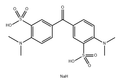 3,3'-カルボニルビス[6-(ジメチルアミノ)ベンゼンスルホン酸ナトリウム] 化学構造式
