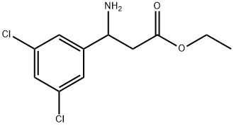 Benzenepropanoic acid, β-amino-3,5-dichloro-, ethyl ester Structure