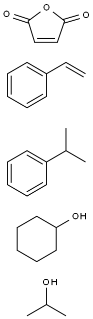 聚(苯乙烯-马来酸酐)部分末端环己基/异丙酯,异丙苯 结构式