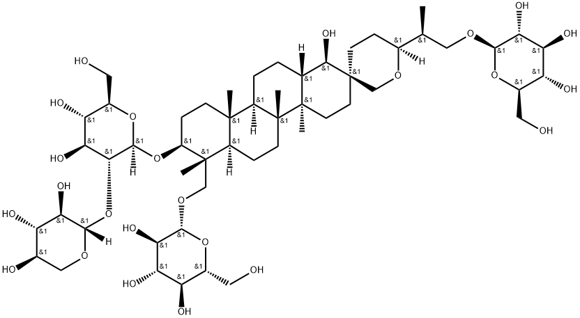 凤仙萜四醇苷 M 结构式