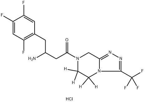 Rac-Sitagliptin-[d4] hydrochloride Structure