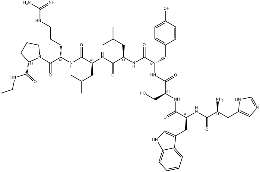 (DES-PYR1,DES-GLY10,D-LEU6,PRO-NHET9)-LHRH, 1642799-35-6, 结构式