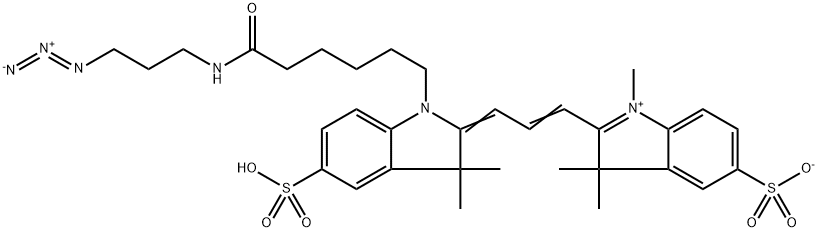 磺化花青素CY3叠氮荧光染料 结构式