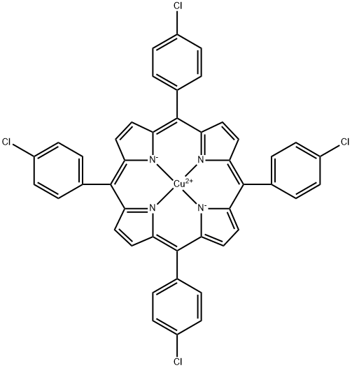 四对氯苯基卟啉铜, 16828-36-7, 结构式