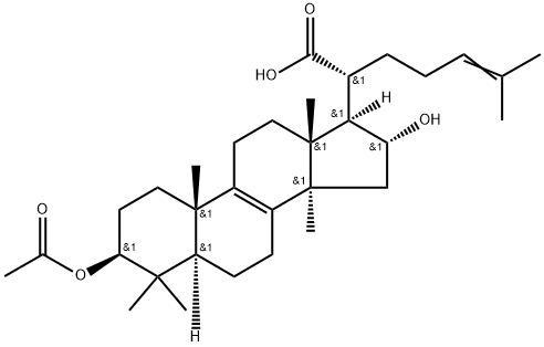 3-O-Acetyl-16alpha-hydroxytrametenolic acid Structure