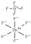 Nitrogen(1+), tetrafluoro-, (T-4)-, (OC-6-11)-hexafluoroantimonate(1-) Structure