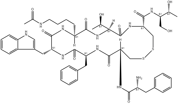 奥曲肽杂质2, 173606-11-6, 结构式