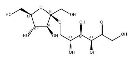 6-O-β-D-フルクトフラノシル-D-フルクトース 化学構造式
