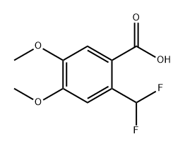 2-(二氟甲基)-4,5-二甲氧基苯甲酸 结构式