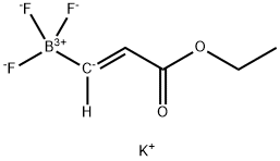 (E)-(3-乙氧基-3-氧代丙-1-烯-1-基)三氟硼酸钾 结构式