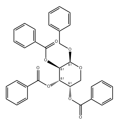 Benzyl β-L-arabinopyranoside tribenzoate 结构式
