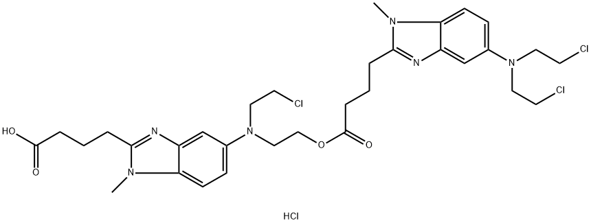 4-[5-({2-[(4-{5-[Bis(2-chloroethyl)amino]-1-methyl-1H-benzimidazol-2-yl}butanoyl)oxy]ethyl}(2-chloroethyl)amino)-1-methyl-1H benzimidazol-2-yl]butanoic acid
