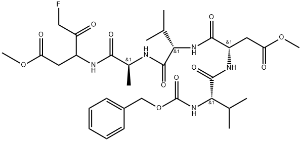 Z-Val-Asp(OMe)-Val-Ala-DL-Asp(OMe)-fluoromethylketone Structure