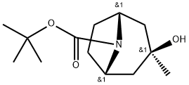 外-3-羟基-3-甲基-8-氮杂双环[3.2.1]辛烷-8-羧酸叔丁酯, 1955463-81-6, 结构式