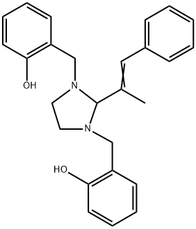 2-(α-Methylstyryl)-1,3-bis(2-hydroxybenzyl)imidazolidine Structure