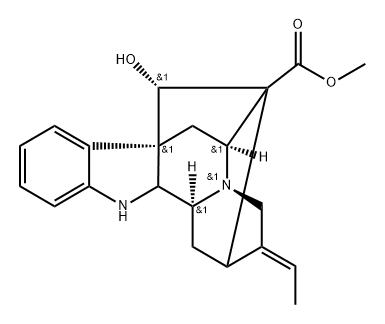 (2ξ,17S,19E)-19,20-Didehydro-1-demethyl-17-hydroxyajmalan-16-carboxylic acid methyl ester Struktur