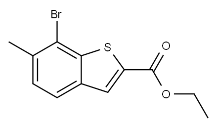 7-溴-6-甲基苯并[B]噻吩-2-甲酸乙酯 结构式