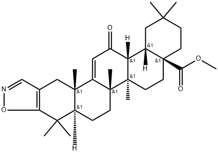 (4aS,6aR,6bS,13aS,15aR,15bR)-Methyl 2,2,6a,6b,9,9,13a-heptaMethyl-15-oxo-1,2,3,4,4a,5,6,6a,6b,7,8,8a,9,13,13a,15,15a,15b-octadecahydropiceno[2,3-d]isoxazole-4a-carboxylate Structure