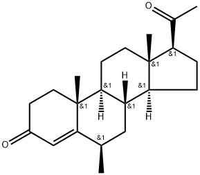 6β-Methylpregn-4-ene-3,20-dione 结构式