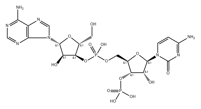 adenylyl(3'-5')cytidine-3'-phosphate Struktur