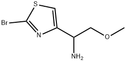1-(2-bromothiazol-4-yl)-2-methoxyethan-1-amine Struktur