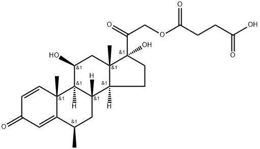 6β-Methylprednisolone Hemisuccinate Structure