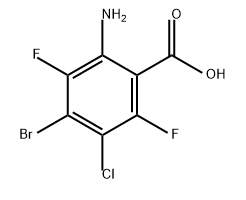 2-amino-4-bromo-5-chloro-3,6-difluoro Benzoic acid Structure