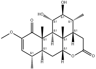 11α,12β-Dihydroxy-2-methoxypicras-2-ene-1,16-dione Structure