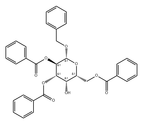 Benzyl β-D-galactopyranoside 2,3,6-tribenzoate Structure