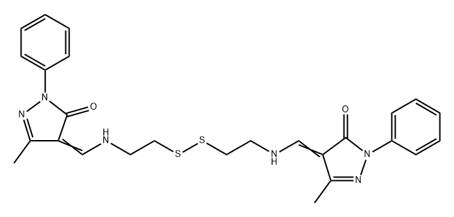 4,4'-[Dithiobis(ethylenenitrilomethylidyne)]bis(3-methyl-1-phenyl-2-pyrazolin-5-one) Structure