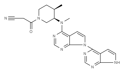 3-((3R,4R)-3-(7H-[4,7'-bipyrrolo[2,3-d]pyrimidin]-4'-yl(methyl) amino)-4-methylpiperidin-1-yl)-3-oxopropanenitrile		