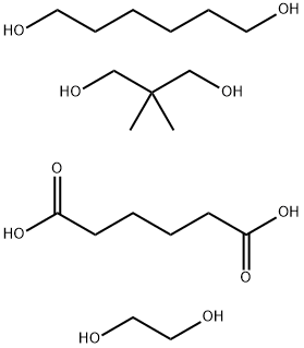 Hexanedioic acid, polymer with 2,2-dimethyl-1,3-propanediol, 1,2-ethanediol and 1,6-hexanediol Structure