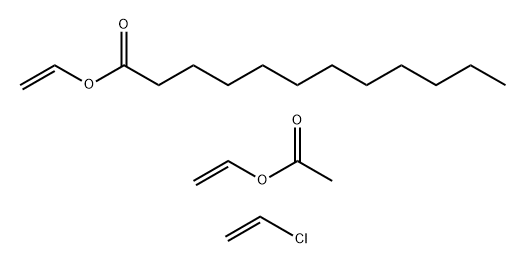 Dodecanoic acid,ethenyl ester,polymer with chloroethene and ethenyl acetate Structure