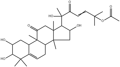 (10α)-25-アセトキシ-2α,3α,16α,20-テトラヒドロキシ-9β-メチル-19-ノルラノスタ-5,23-ジエン-11,22-ジオン 化学構造式
