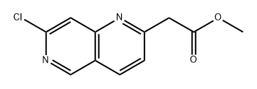 2-(7-氯-1,6-萘啶-2-基)乙酸甲酯 结构式