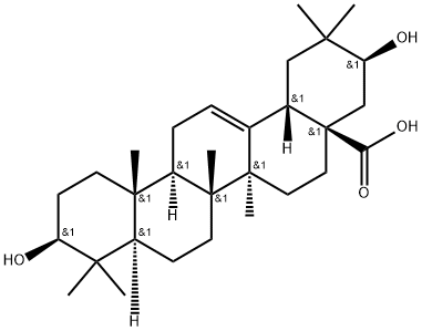 3β,21β-Dihydroxyolean-12-en-28-oic acid Structure