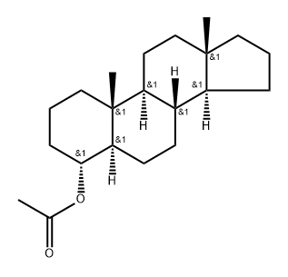 4α-アセトキシ-5α-アンドロスタン 化学構造式