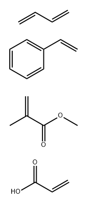 1,3-Butadiene, ethenylbenzene, methyl 2-methyl-2-propenoate, 2-propenoic acid polymer Structure