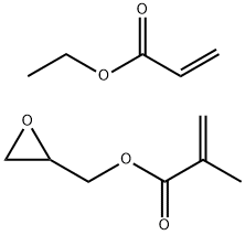 2-Propenoic acid, 2-methyl-, oxiranylmethyl ester, polymer with ethyl 2-propenoate Structure