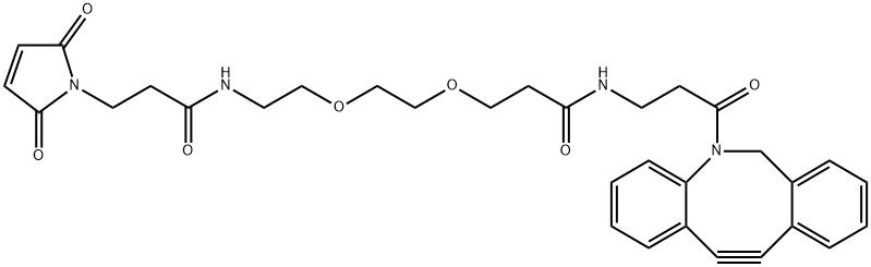 二苯并环辛炔-二聚乙二醇-马来酰亚胺, 2698339-31-8, 结构式