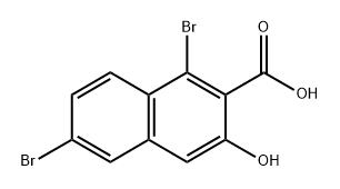 1,6-二溴-3-羟基-2-萘甲酸 结构式