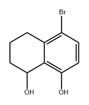 5-溴-1,2,3,4-四氢萘-1,8-二醇 结构式