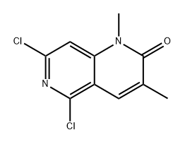 5,7-二氯-1,3-二甲基-1,6-萘啶-2(1H)-酮 结构式