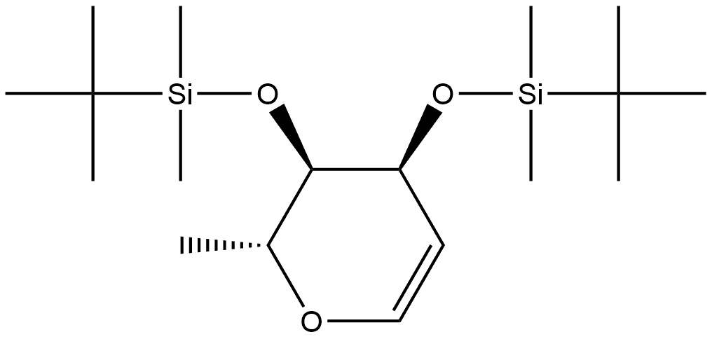 D-ribo-Hex-1-enitol, 1,5-anhydro-2,6-dideoxy-3,4-bis-O-[(1,1-dimethylethyl)dimethylsilyl]- Structure