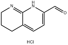 5,6,7,8-四氢-1,8-萘啶-2-甲醛盐酸盐 结构式