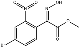 (Z)-2-(4-溴-2-硝基苯基)-2-(肟基)乙酸甲酯 结构式