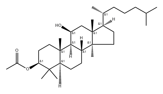 5α-Lanostane-3β,11β-diol 3-acetate 结构式