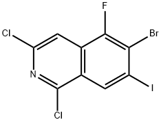 6-溴-1,3-二氯-5-氟-7-碘异喹啉 结构式
