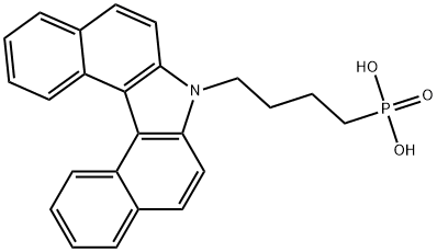 [4-(7H-二苯并咔唑-7-基)丁基]磷酸 结构式