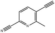 5-乙炔基-6-甲基-2-吡啶腈 结构式